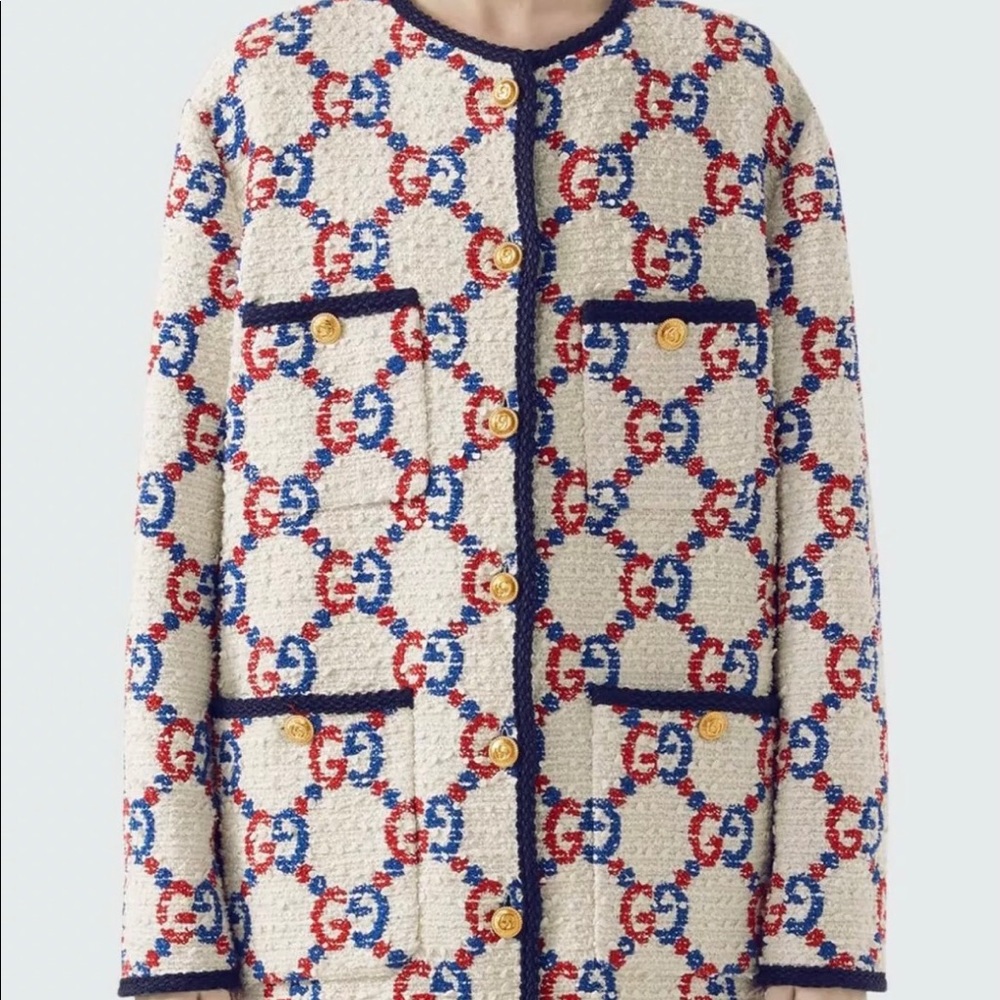 NWT- Gucci Authentic GG Jacquard Tweed Jacket
